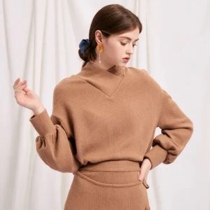 Petite Studio NYC Tan Sweater